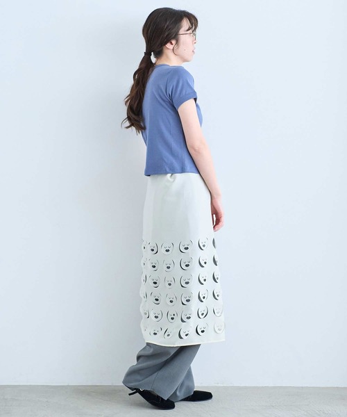 I am I in fact...（アイアムアイインファクト）の「LOL Wrap Skirt（スカート・レディース・ブラック/ブルー/アイボリー・FREE）」の7枚目の写真