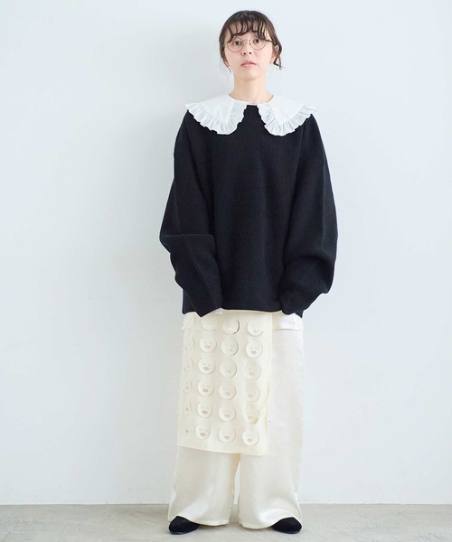 I am I in fact...（アイアムアイインファクト）の「LOL Wrap Skirt（スカート・レディース・ブラック/ブルー/アイボリー・FREE）」の17枚目の写真