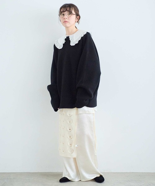 I am I in fact...（アイアムアイインファクト）の「LOL Wrap Skirt（スカート・レディース・ブラック/ブルー/アイボリー・FREE）」の18枚目の写真