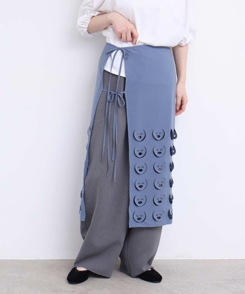 I am I in fact...(アイアムアイインファクト)の「LOL Wrap Skirt(スカート・レディース・ブラック/ブルー/アイボリー・FREE)」の21枚目の写真