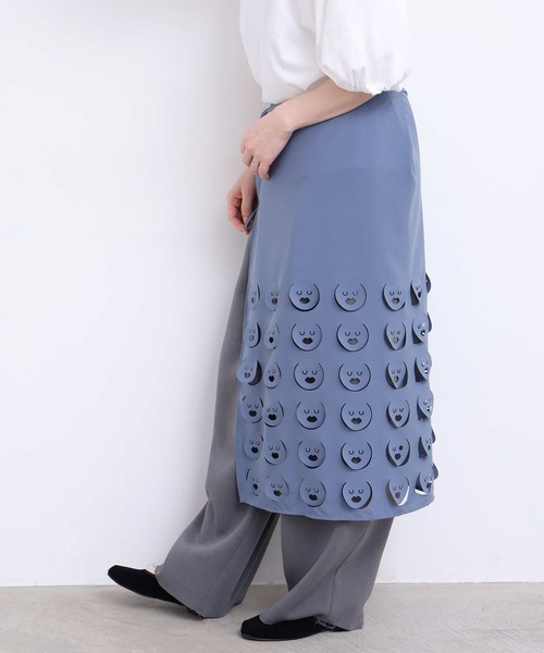 I am I in fact...(アイアムアイインファクト)の「LOL Wrap Skirt(スカート・レディース・ブラック/ブルー/アイボリー・FREE)」の22枚目の写真