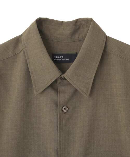CRAFT STANDARD BOUTIQUE(クラフトスタンダードブティック)の「接触冷感/吸水速乾/UVカット Fluxaire オーバーサイズレギュラーカラーシャツ(シャツ/ブラウス・メンズ・ブラック/チャコールグレー/グレイッシュベージュ/ネイビー・L/M)」の10枚目の写真