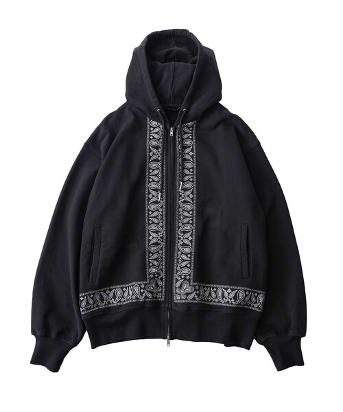 Subciety（サブサエティ）の「Emboidery bandanna hoodie（ベスト・メンズ・グレー/ブラック・SMALL/MEDIUM/LARGE/X-LARGE）」の3枚目の写真