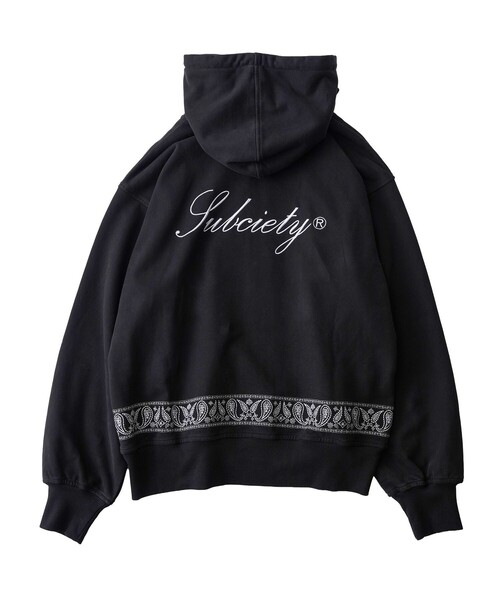 Subciety（サブサエティ）の「Emboidery bandanna hoodie（ベスト・メンズ・グレー/ブラック・SMALL/MEDIUM/LARGE/X-LARGE）」の4枚目の写真