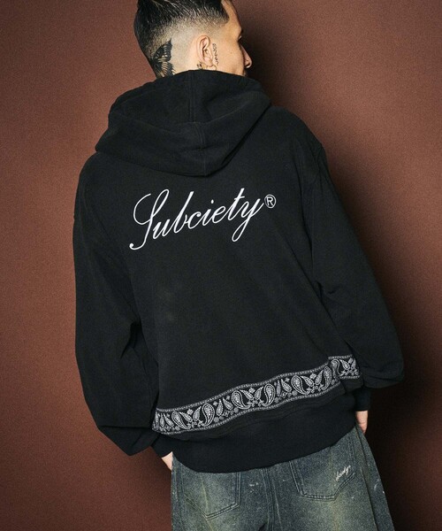 Subciety（サブサエティ）の「Emboidery bandanna hoodie（ベスト・メンズ・グレー/ブラック・SMALL/MEDIUM/LARGE/X-LARGE）」の10枚目の写真