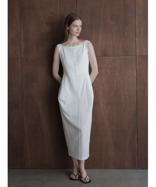 celon(セロン)の「allure silhouette slinky maxi dress(ワンピース・レディース・ブラウン/アイボリー・FREE)」の2枚目の写真
