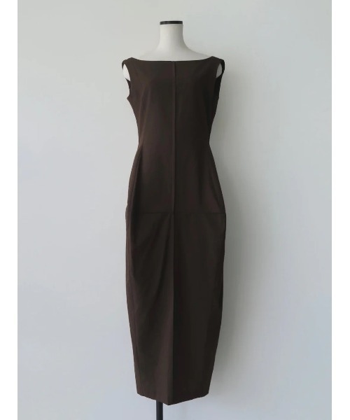 celon(セロン)の「allure silhouette slinky maxi dress(ワンピース・レディース・ブラウン/アイボリー・FREE)」の5枚目の写真
