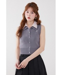 rienda | シャツレイヤードライクニットベスト 夏服(ニット/セーター)