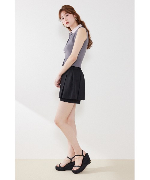 rienda(リエンダ)の「シャツレイヤードライクニットベスト 夏服(ニット/セーター・レディース・ブラック/グレー/ライトイエロー/ブルー・FREE)」の22枚目の写真