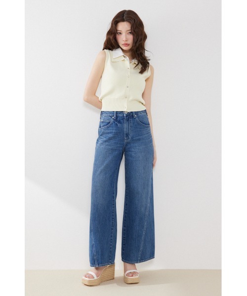 rienda(リエンダ)の「シャツレイヤードライクニットベスト 夏服(ニット/セーター・レディース・ブラック/グレー/ライトイエロー/ブルー・FREE)」の14枚目の写真