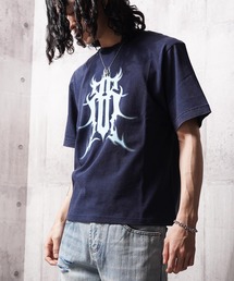 【RIPPER】硫化天竺 トライバル ロゴ Tシャツ / Sulfurized Cotton Tribal Logo T-Shirt