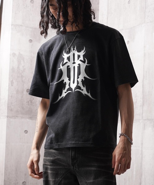 RIPPER(リッパー)の「【RIPPER】硫化天竺 トライバル ロゴ Tシャツ / Sulfurized Cotton Tribal Logo T-Shirt(Tシャツ/カットソー・メンズ・ネイビー/グレー/ブラック・S/M/L)」の15枚目の写真
