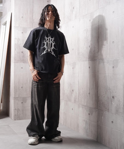 RIPPER(リッパー)の「【RIPPER】硫化天竺 トライバル ロゴ Tシャツ / Sulfurized Cotton Tribal Logo T-Shirt(Tシャツ/カットソー・メンズ・ネイビー/グレー/ブラック・S/M/L)」の14枚目の写真