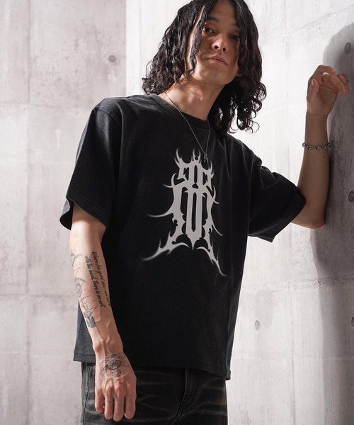 RIPPER(リッパー)の「【RIPPER】硫化天竺 トライバル ロゴ Tシャツ / Sulfurized Cotton Tribal Logo T-Shirt(Tシャツ/カットソー・メンズ・ネイビー/グレー/ブラック・S/M/L)」の12枚目の写真