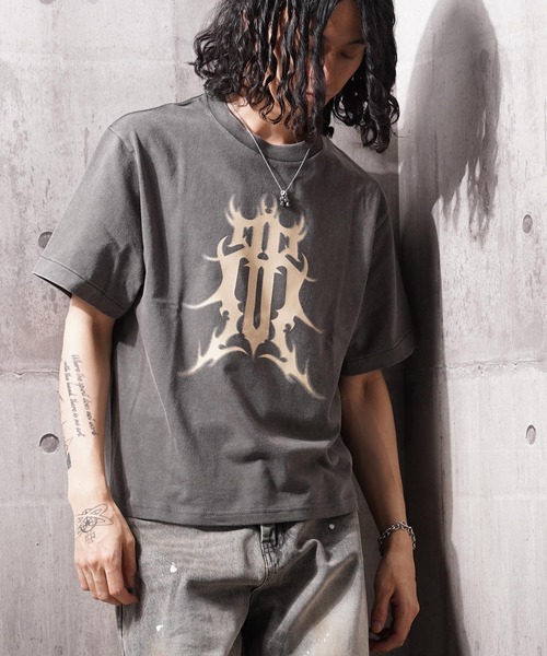 RIPPER(リッパー)の「【RIPPER】硫化天竺 トライバル ロゴ Tシャツ / Sulfurized Cotton Tribal Logo T-Shirt(Tシャツ/カットソー・メンズ・ネイビー/グレー/ブラック・S/M/L)」の8枚目の写真