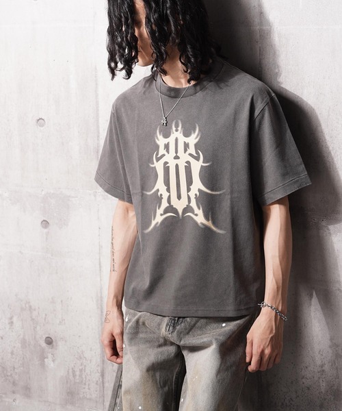 RIPPER(リッパー)の「【RIPPER】硫化天竺 トライバル ロゴ Tシャツ / Sulfurized Cotton Tribal Logo T-Shirt(Tシャツ/カットソー・メンズ・ネイビー/グレー/ブラック・S/M/L)」の9枚目の写真