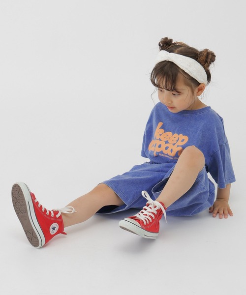 GLOBAL WORK（グローバルワーク）の「ピグメントSET UP/T/739789（つなぎ/オールインワン・キッズ・チャコールグレー/サックスブルー/キャメル・100cm/110cm/120cm）」の8枚目の写真