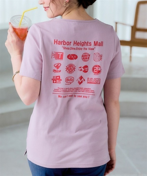 SMILE LAND(スマイルランド)の「<大きいサイズ>【汗染みしにくい】色々選べるプリントTシャツ(Tシャツ/カットソー・レディース・ブラック系1/モカ/ブラック系2/杢グレー/オフホワイト/カーキ/ピンク/ネイビー・L/LL/3L/4L/5L)」の8枚目の写真