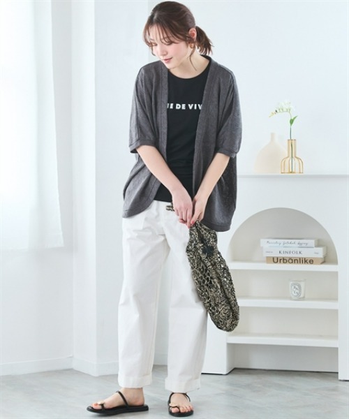 SMILE LAND(スマイルランド)の「<大きいサイズ>【汗染みしにくい】色々選べるプリントTシャツ(Tシャツ/カットソー・レディース・ブラック系1/モカ/ブラック系2/杢グレー/オフホワイト・L/LL/3L/4L/5L)」の15枚目の写真