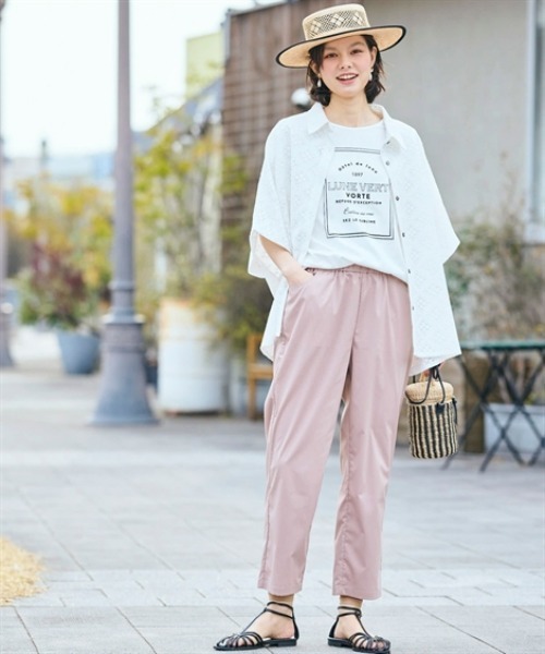SMILE LAND(スマイルランド)の「<大きいサイズ>【汗染みしにくい】色々選べるプリントTシャツ(Tシャツ/カットソー・レディース・ブラック系1/モカ/ブラック系2/杢グレー/オフホワイト・L/LL/3L/4L/5L)」の10枚目の写真