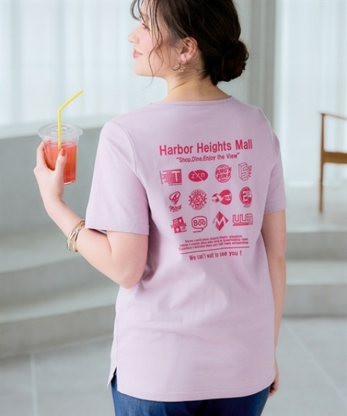 SMILE LAND(スマイルランド)の「<大きいサイズ>【汗染みしにくい】色々選べるプリントTシャツ(Tシャツ/カットソー・レディース・ブラック系1/モカ/ブラック系2/杢グレー/オフホワイト・L/LL/3L/4L/5L)」の6枚目の写真
