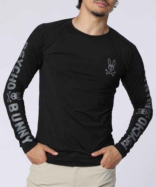 Psycho Bunny（サイコバニー）の「[GOLF]スリーブプリント UVコンプレッションインナー（Tシャツ/カットソー・メンズ・ホワイト/ブラック・X-LARGE/LARGE/MEDIUM）」の2枚目の写真