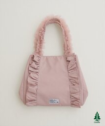 【WOODS×natural couture】ショルダー付きフリルトートバッグ