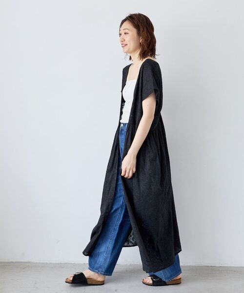 le.coeur blanc(ルクールブラン)の「ジャガード2WAYシャツワンピース(シャツワンピース・レディース・ブラック/ブラウン・38)」の15枚目の写真