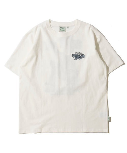 POWER TO THE PEOPLE（パワートゥーザピープル）の「【POWER TO THE PEOPLE】レトロテイスト ネコグラフィック刺繍クルーネックTシャツ / アニマル刺繍リンガーTシャツ（Tシャツ/カットソー・レディース・パープル系1/パープル系2/ホワイト系1/ブラック系1/ホワイト系2/ブラック系2・MEDIUM/LARGE/X-LARGE）」の7枚目の写真
