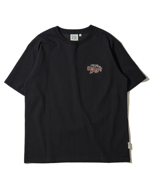 POWER TO THE PEOPLE（パワートゥーザピープル）の「【POWER TO THE PEOPLE】レトロテイスト ネコグラフィック刺繍クルーネックTシャツ / アニマル刺繍リンガーTシャツ（Tシャツ/カットソー・レディース・パープル系1/パープル系2/ホワイト系1/ブラック系1/ホワイト系2/ブラック系2・MEDIUM/LARGE/X-LARGE）」の11枚目の写真
