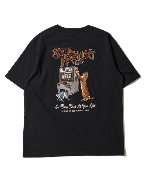 POWER TO THE PEOPLE（パワートゥーザピープル）の「【POWER TO THE PEOPLE】レトロテイスト ネコグラフィック刺繍クルーネックTシャツ / アニマル刺繍リンガーTシャツ（Tシャツ/カットソー・レディース・パープル系1/パープル系2/ホワイト系1/ブラック系1/ホワイト系2/ブラック系2・MEDIUM/LARGE/X-LARGE）」の12枚目の写真