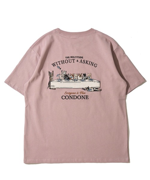 POWER TO THE PEOPLE（パワートゥーザピープル）の「【POWER TO THE PEOPLE】レトロテイスト ネコグラフィック刺繍クルーネックTシャツ / アニマル刺繍リンガーTシャツ（Tシャツ/カットソー・レディース・パープル系1/パープル系2/ホワイト系1/ブラック系1/ホワイト系2/ブラック系2・MEDIUM/LARGE/X-LARGE）」の18枚目の写真