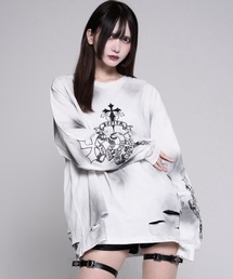 REFLEM（レフレム）の「REFLEM/レフレム』クロス刺繍L/S Tee/ロングスリーブカットソー（Tシャツ/カットソー）」