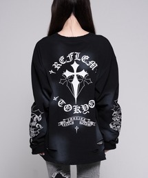 REFLEM（レフレム）の「REFLEM/レフレム』クロス刺繍L/S Tee/ロングスリーブカットソー（Tシャツ/カットソー）」