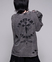 REFLEM（レフレム）の「REFLEM/レフレム』クロス刺繍L/S Tee/ロングスリーブカットソー（Tシャツ/カットソー）」