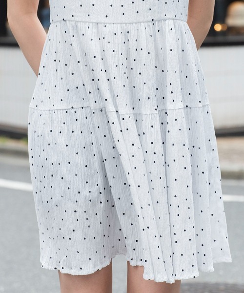WEGO（ウィゴー）の「WEGO/【26年春夏新作】ティアードキャミワンピース（ワンピース・レディース・その他2/その他1/ホワイト/ブラック・FREE）」の6枚目の写真
