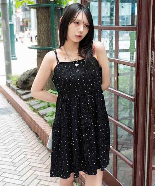 WEGO（ウィゴー）の「WEGO/【26年春夏新作】ティアードキャミワンピース（ワンピース・レディース・その他2/その他1/ホワイト/ブラック・FREE）」の16枚目の写真