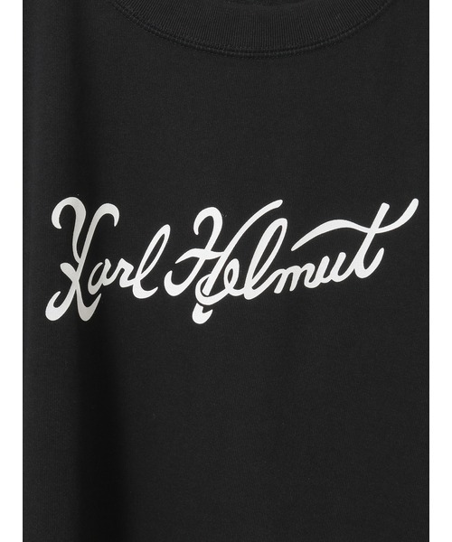 KARL HELMUT(カールヘルム)の「筆記体ロゴプリントTシャツ(Tシャツ/カットソー・メンズ・ベージュ/ブラック/キナリ・フリー)」の12枚目の写真