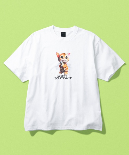 HUF(ハフ)の「SPRAY IT TEE(Tシャツ/カットソー・メンズ・ブラック/ホワイト・XL/L/M/S/XXL)」の1枚目の写真