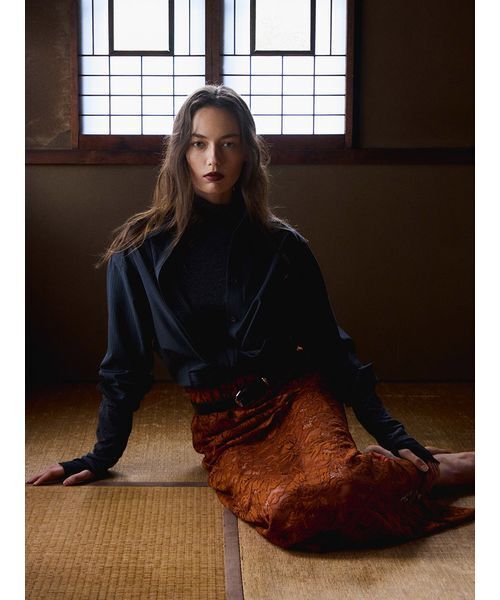 Henon.(ヘノン)の「【セットアップ対応】レーススカート(スカート・レディース・キャメル/ブラック・F)」の18枚目の写真