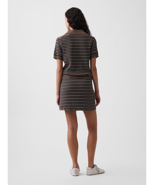 GAP(ギャップ)の「コットン100% ストライプ ニット ミニスカート・スコート(スカート・レディース・ブラウン・XS/M/S/L/XXS)」の2枚目の写真