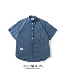 Liberaturs（リベレーター）の「コットンヘンプ バンドカラーシャツ/COTTON HEMP BAND COLLAR SHIRT（シャツ/ブラウス）」