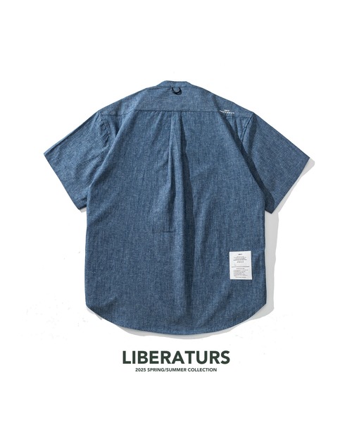 Liberaturs（リベレーター）の「コットンヘンプ バンドカラーシャツ/COTTON HEMP BAND COLLAR SHIRT（シャツ/ブラウス・メンズ・ネイビー・SMALL/MEDIUM）」の3枚目の写真