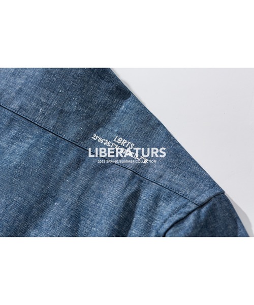 Liberaturs（リベレーター）の「コットンヘンプ バンドカラーシャツ/COTTON HEMP BAND COLLAR SHIRT（シャツ/ブラウス・メンズ・ネイビー・SMALL/MEDIUM）」の2枚目の写真