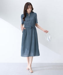 A/C DESIGN BY ALPHA CUBIC（エーシーデザインバイアルファキュービック）の「【ALCOLLAGEプリント】ハーフスリーブプリントワンピース（ワンピース）」