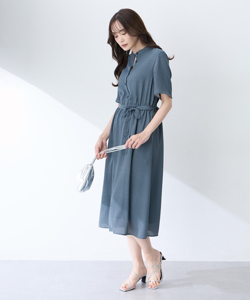 A/C DESIGN BY ALPHA CUBIC(エーシーデザインバイアルファキュービック)の「【ALCOLLAGEプリント】ハーフスリーブプリントワンピース(ワンピース・レディース・ブラウン/ブラック・13号/9号/11号)」の10枚目の写真