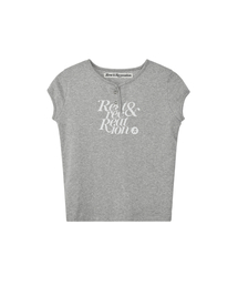CAP SLEEVE T-SHIRT - GREY