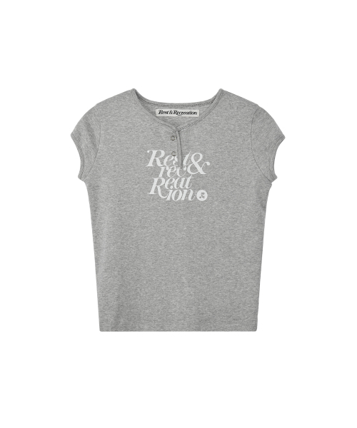 Rest&Recreation(レストアンドレクリエーション)の「CAP SLEEVE T-SHIRT - GREY(Tシャツ/カットソー・レディース・その他・ONE)」の1枚目の写真