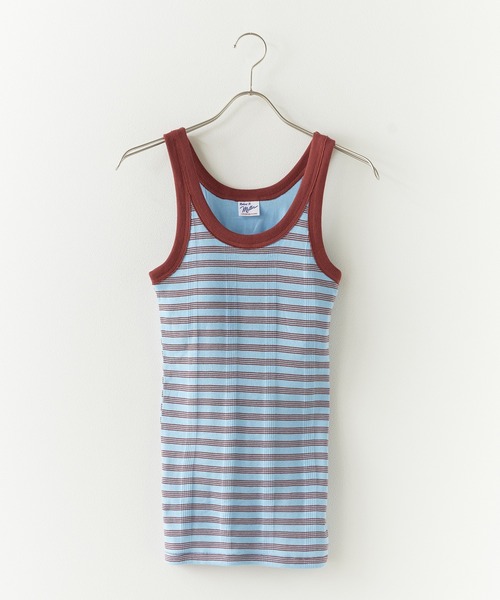 MILLER(ミラー)の「R.P.miller/ミラー PANELRIB Cup US Tank タンクトップ 2026新作 再入荷 夏服(タンクトップ・レディース・グレー/ブラウン系その他2/レッド系1/ホワイト系その他/ブラック/ブルー系その他/ダークブルー/レッド系その他/グリーン・FREE)」の7枚目の写真