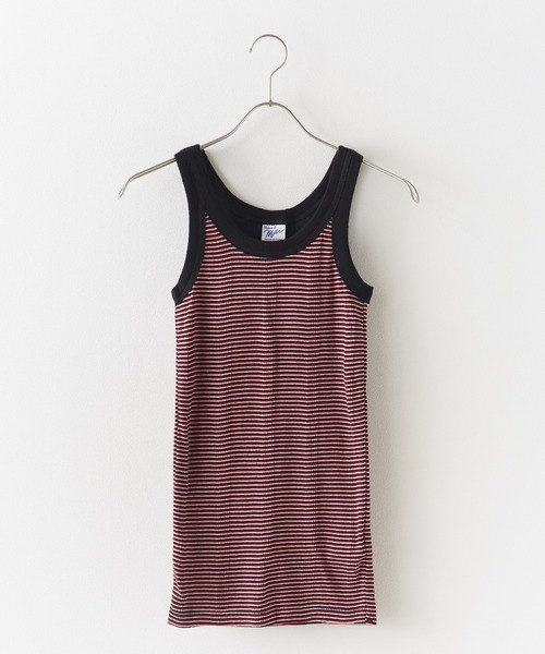 MILLER(ミラー)の「R.P.miller/ミラー PANELRIB Cup US Tank タンクトップ 2026新作 再入荷 夏服(タンクトップ・レディース・グレー/ブラウン系その他2/レッド系1/ホワイト系その他/ブラック/ブルー系その他/ダークブルー/レッド系その他/グリーン・FREE)」の8枚目の写真